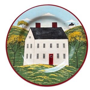Warren Kimble Brandon House Country Life Salad Plate Folk Art Farmhouse 8 Sakura